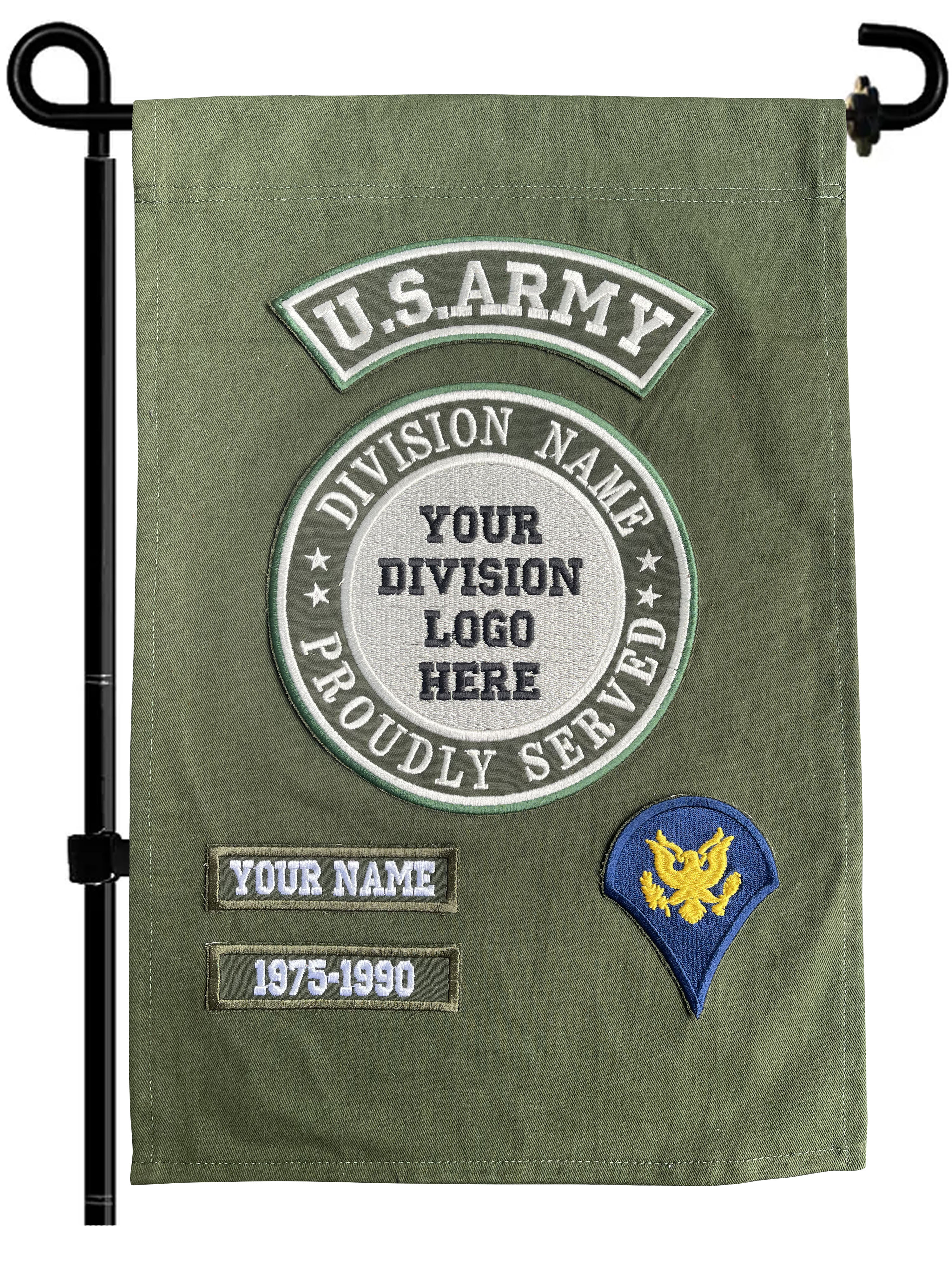 Army Door Banner Custom Army Embroidered Garden Flag