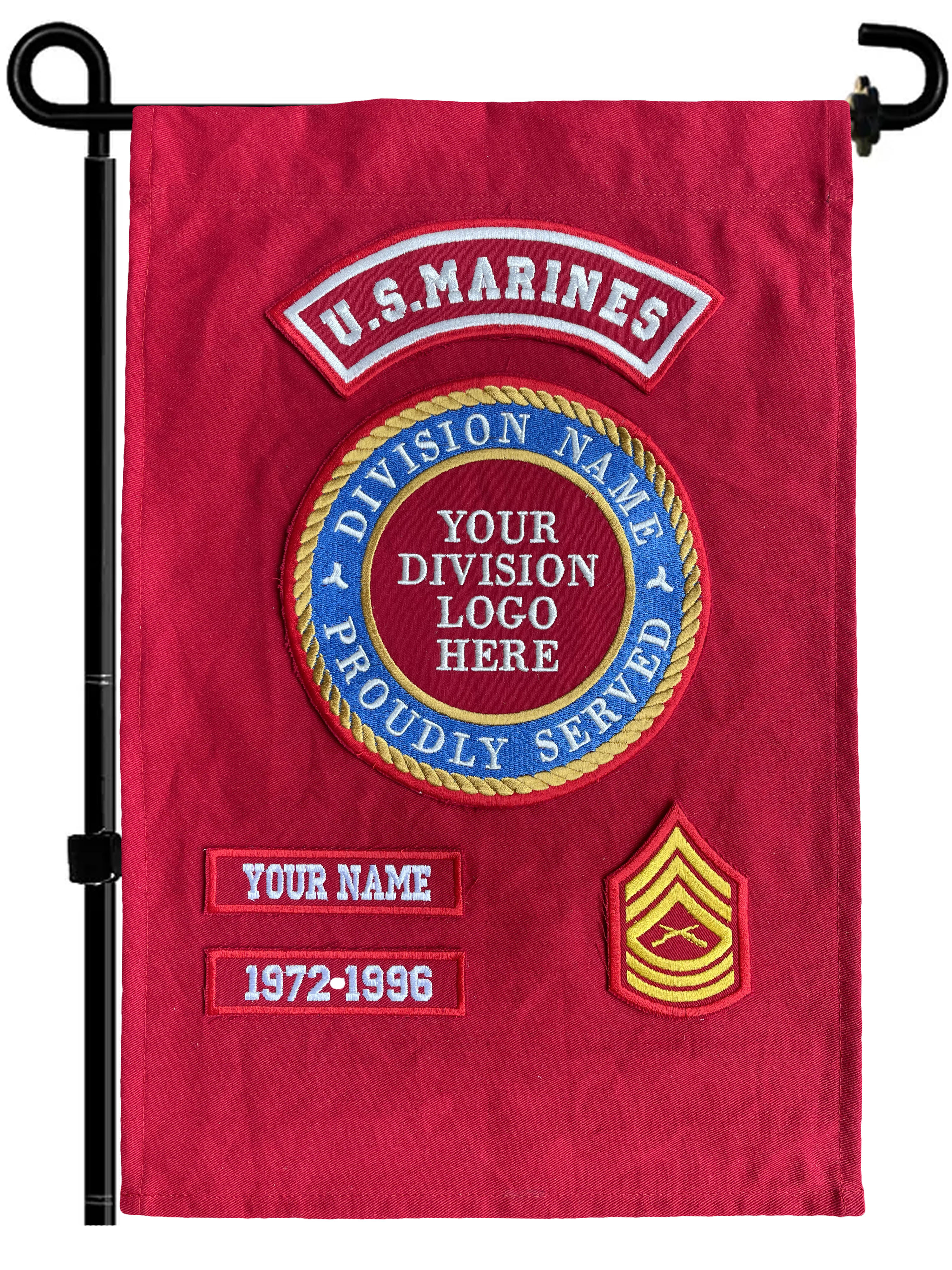 Marine Door Banner Custom Marine Embroidered Garden Flag