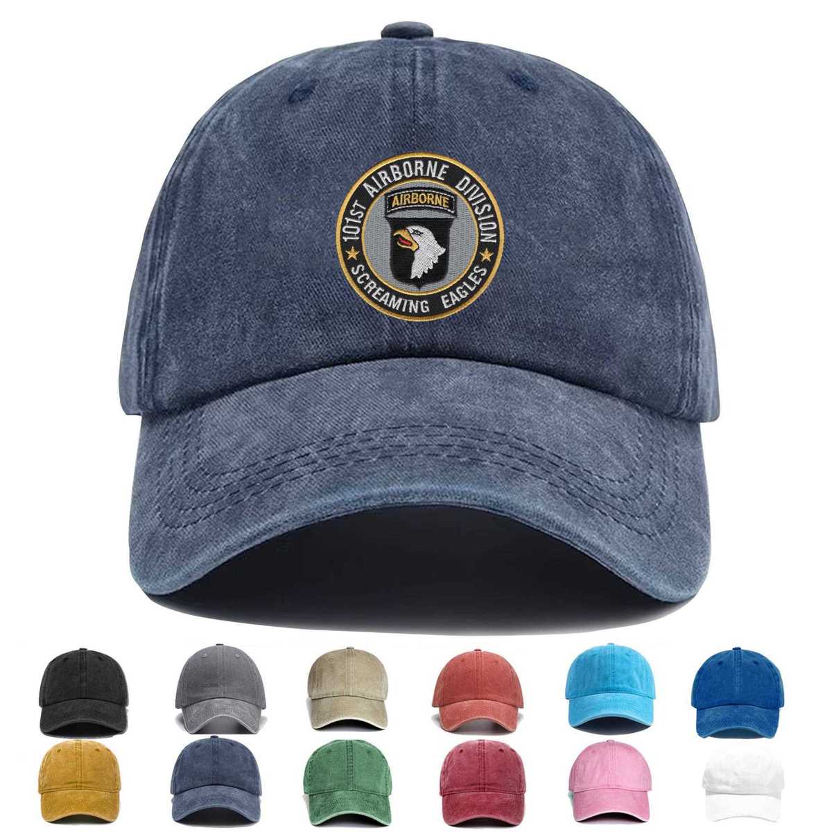 101st Airborne Division Screaming Eagles Round Embroidered Hat - Custom Hat