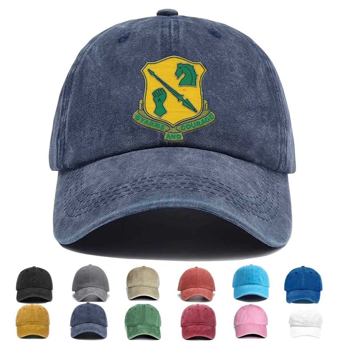 111th Armored Cavalry Regiment By Arms And Courage Embroidered Hat - Custom Hat