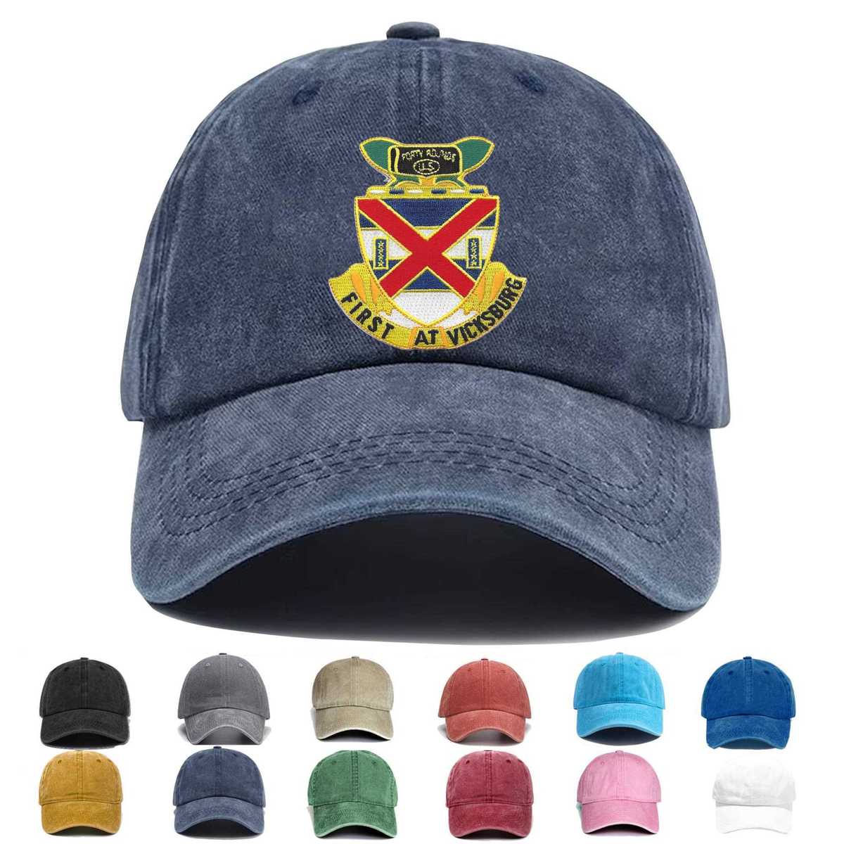 13th Infantry Regiment First At Vicksburg Embroidered Hat - Custom Hat