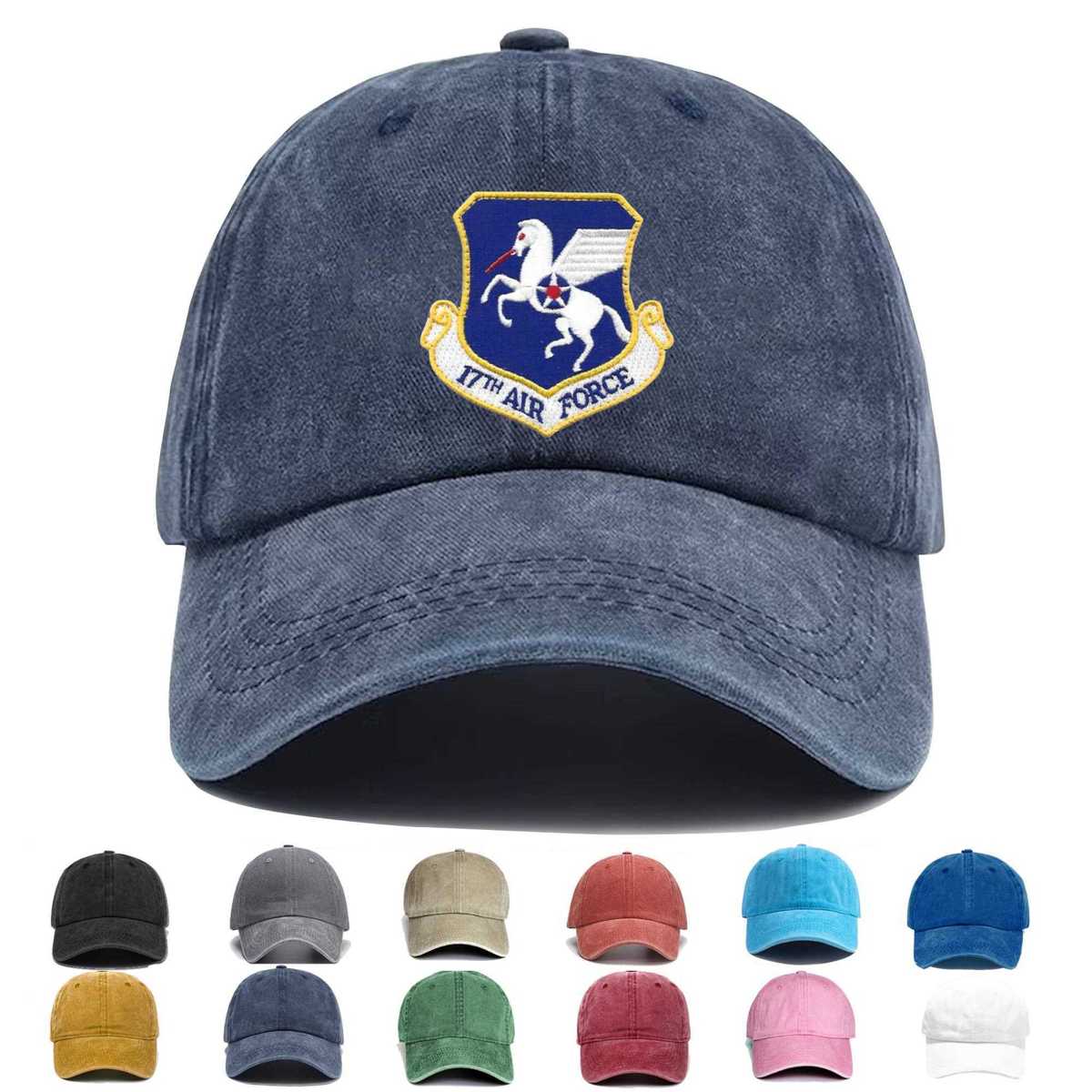 17th Air Force Shoulder Hook And Loop Embroidered Hat - Custom Hat
