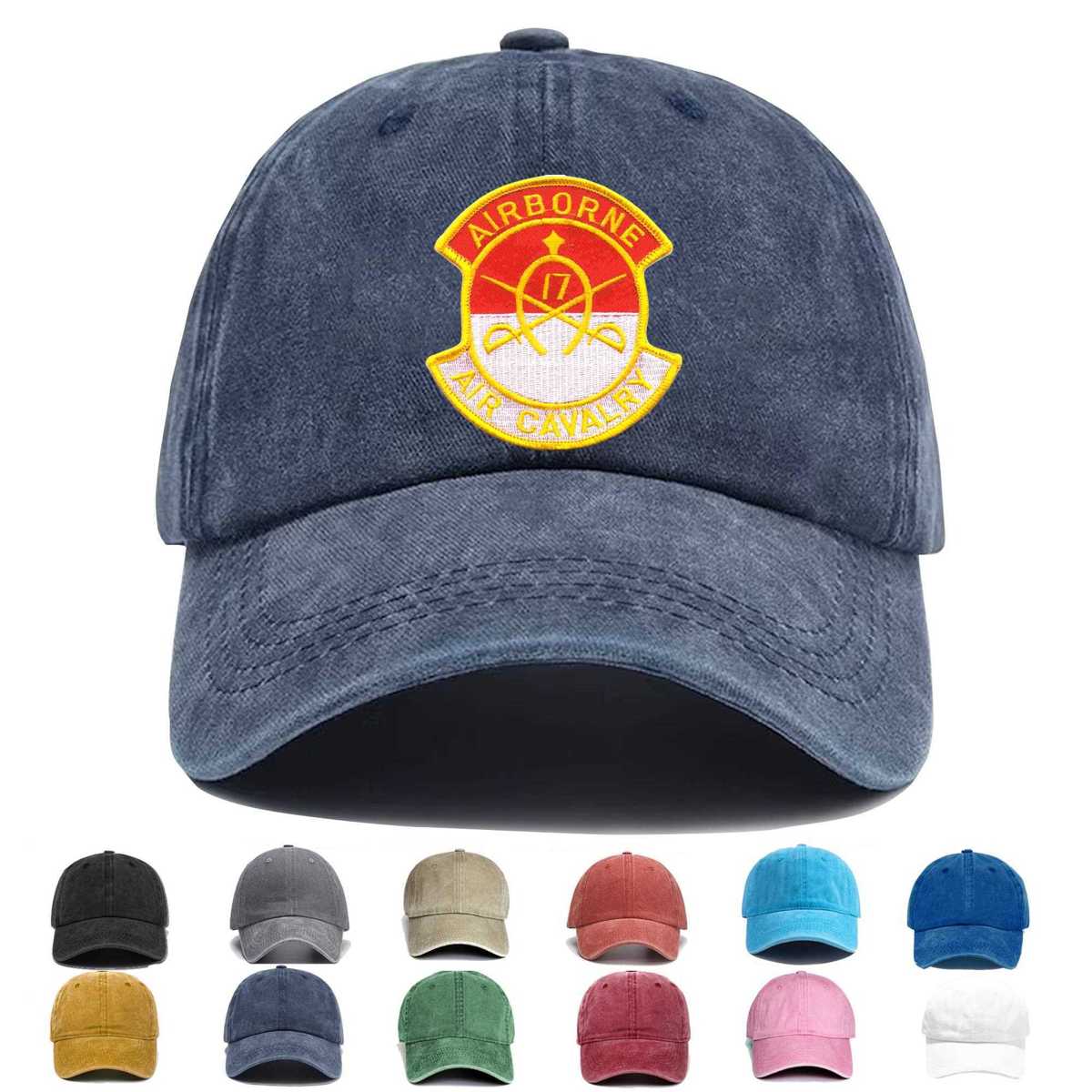 17th Cavalry Regiment Airborne Embroidered Hat - Custom Hat