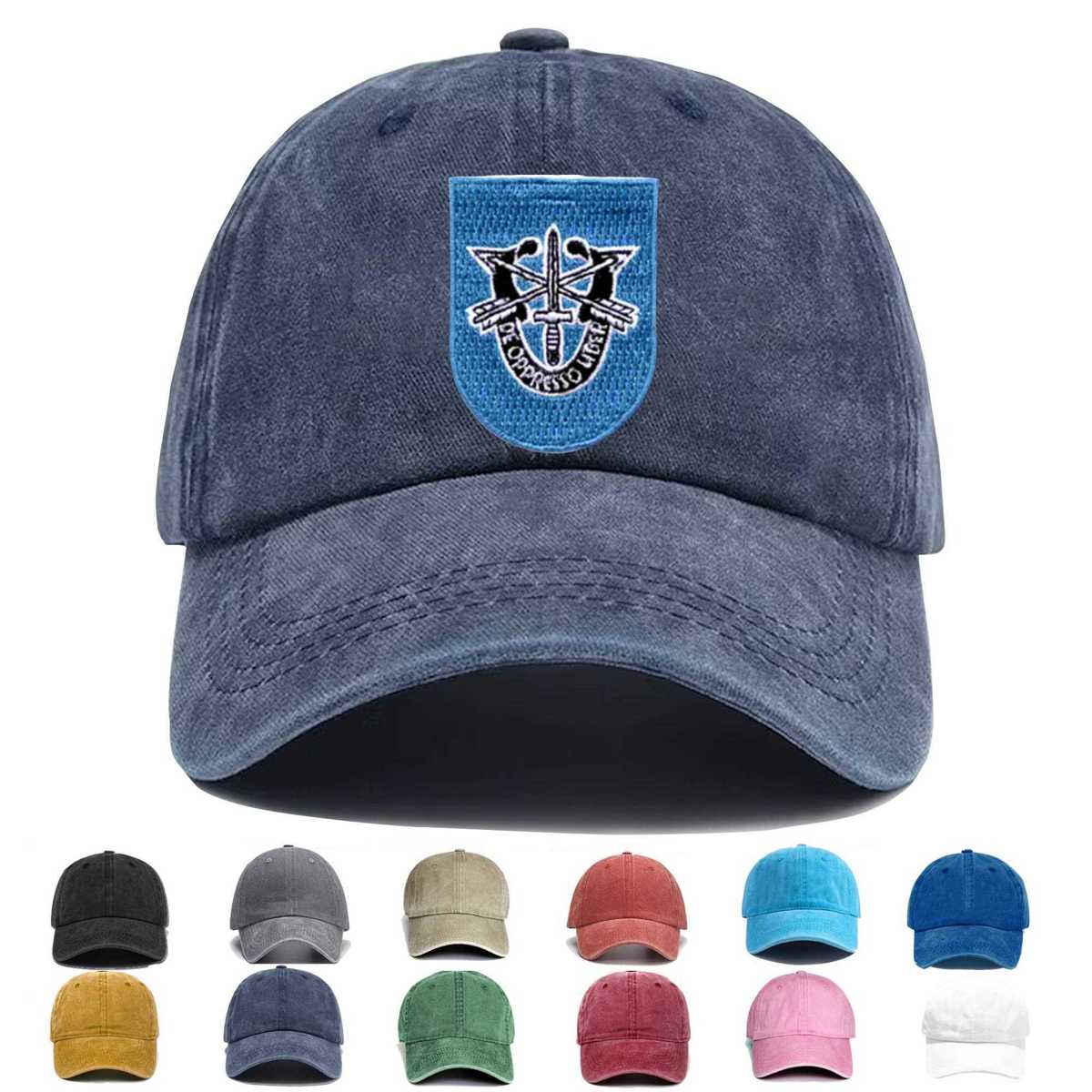 19th Special Forces Group Crest Flash Embroidered Hat - Custom Hat