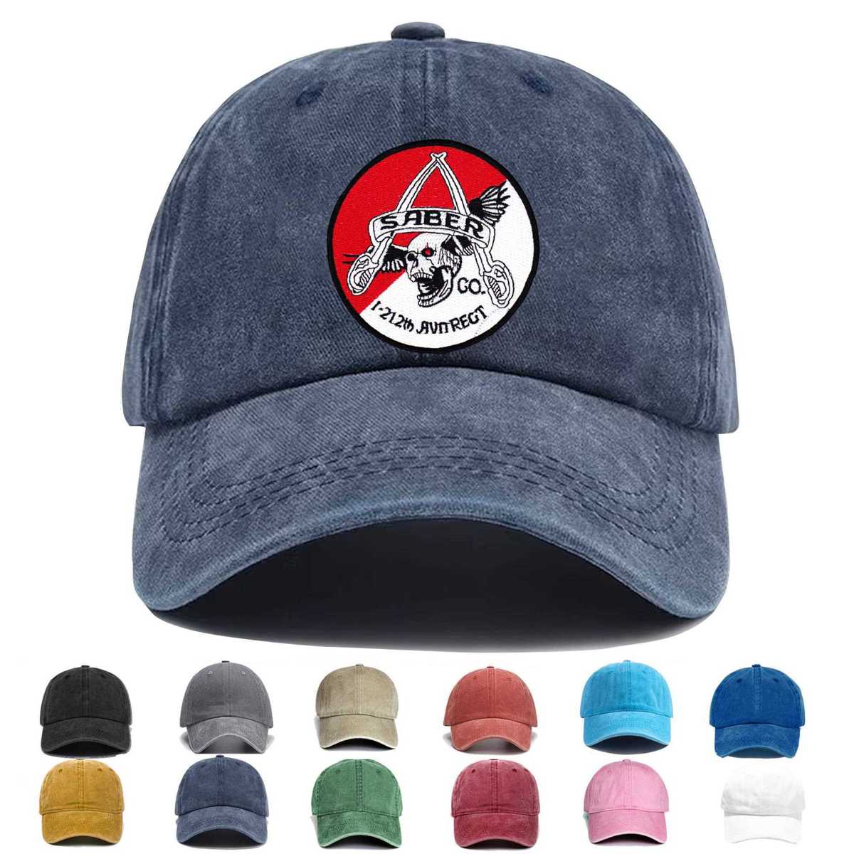 1st Battalion 212th Aviation Cavalry Regiment Saber Company Version C Embroidered Hat - Custom Hat