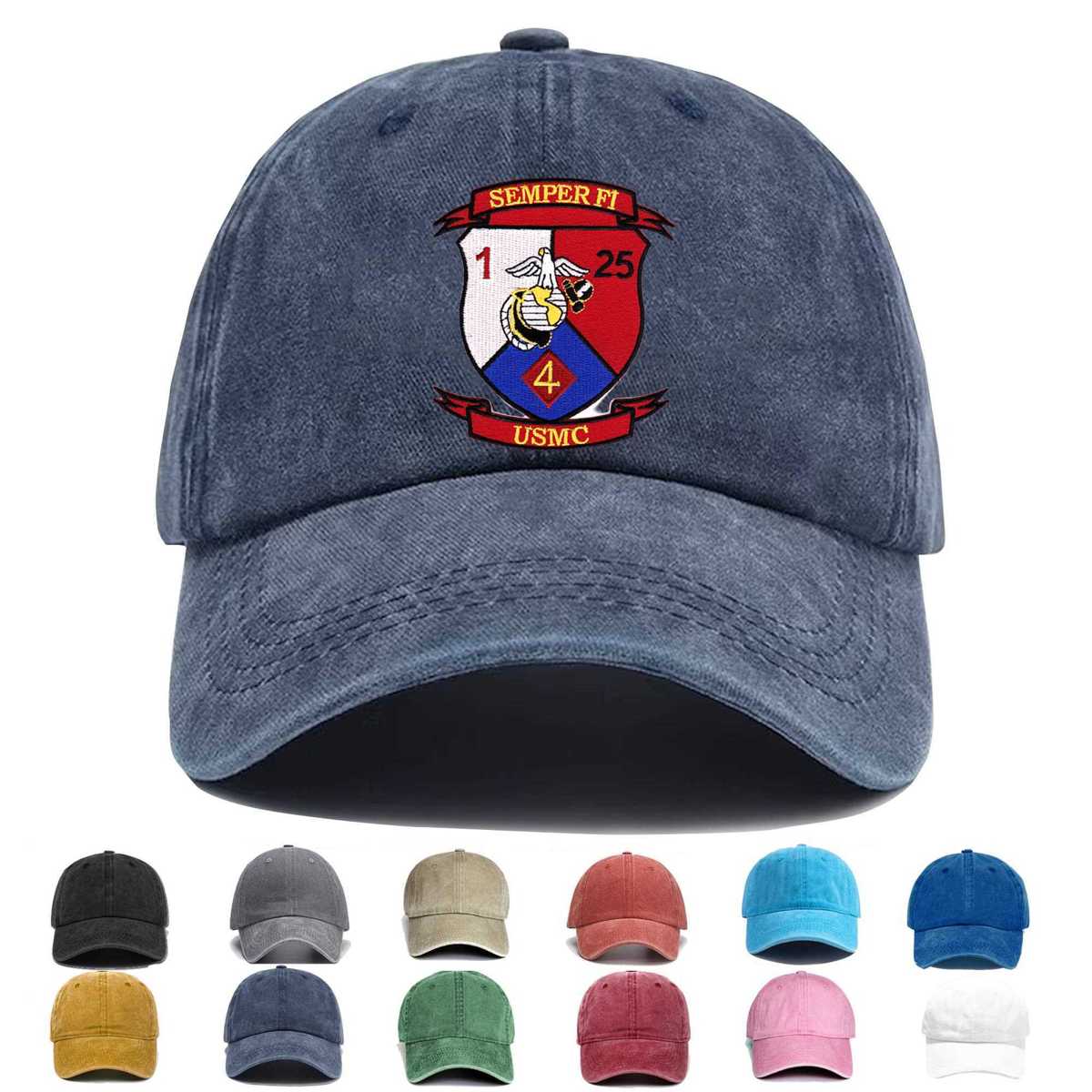 1st Battalion 25th Marines 4th Division Embroidered Hat - Custom Hat