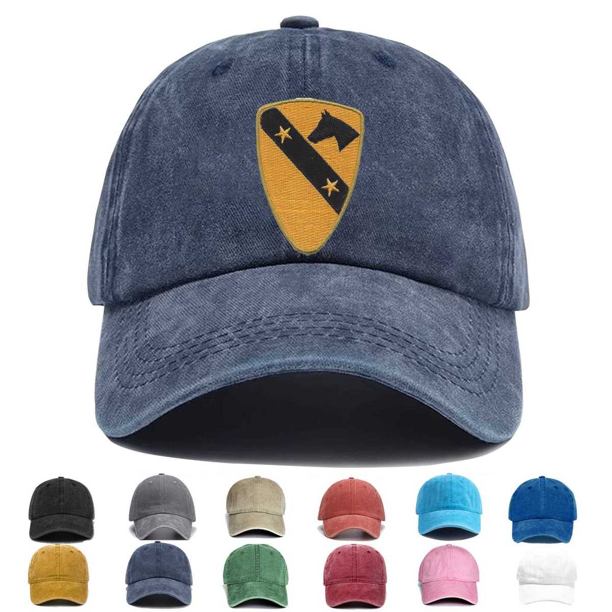 1st Cavalry Division Version C Embroidered Hat - Custom Hat