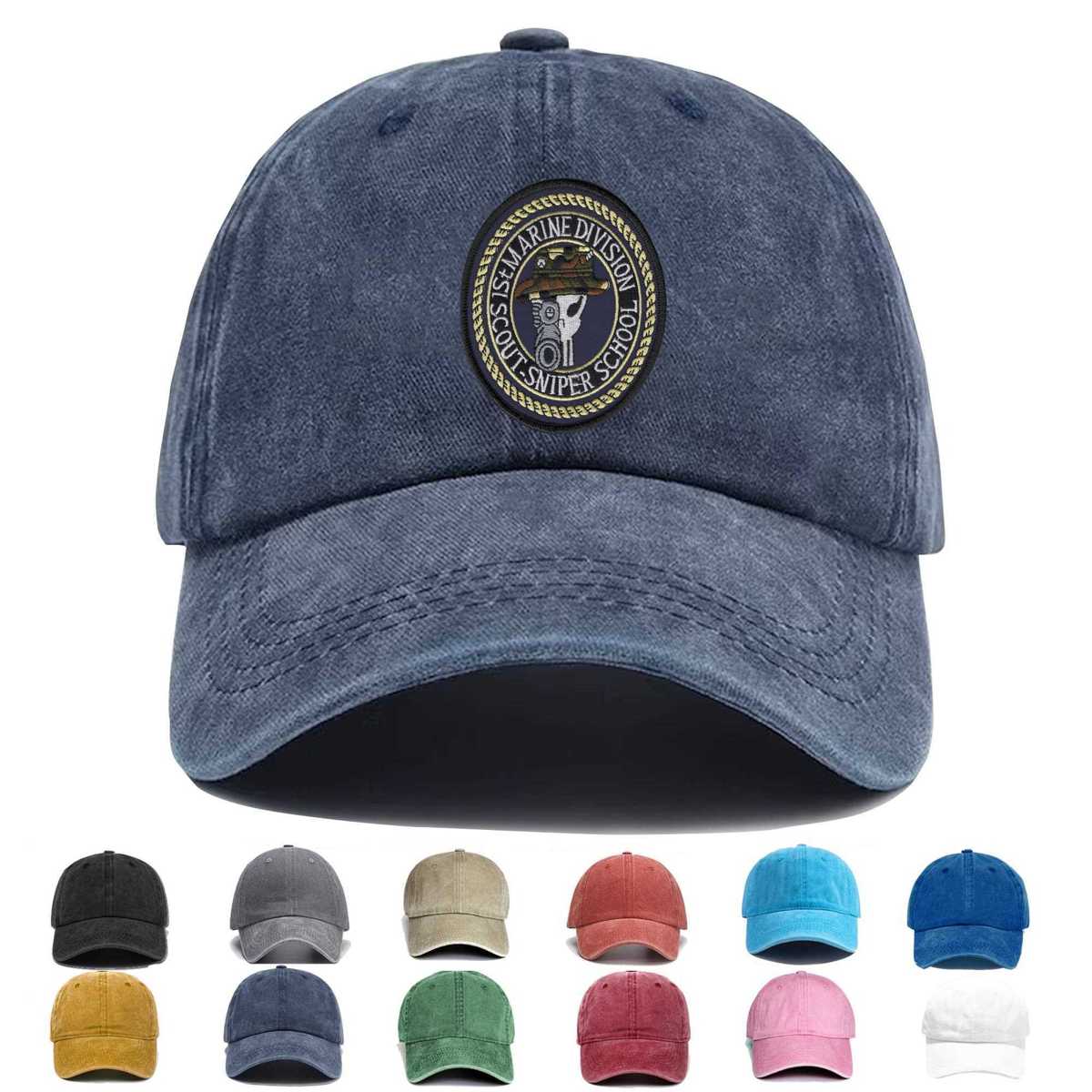 1st Marine Division Scout Sniper School Embroidered Hat - Custom Hat