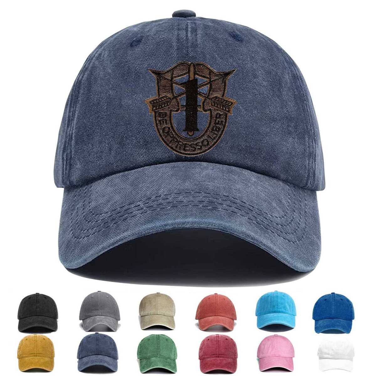 1st Special Forces Group Crest Od Green Embroidered Hat - Custom Hat