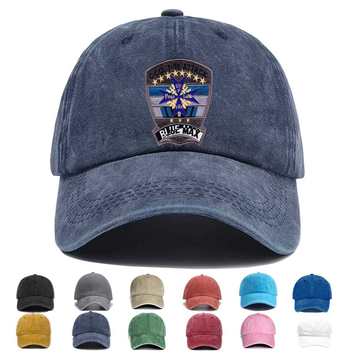 1st Squadron 10th Aviation Attack Mountain Division C Troop Od Hook And Loop Embroidered Hat - Custom Hat