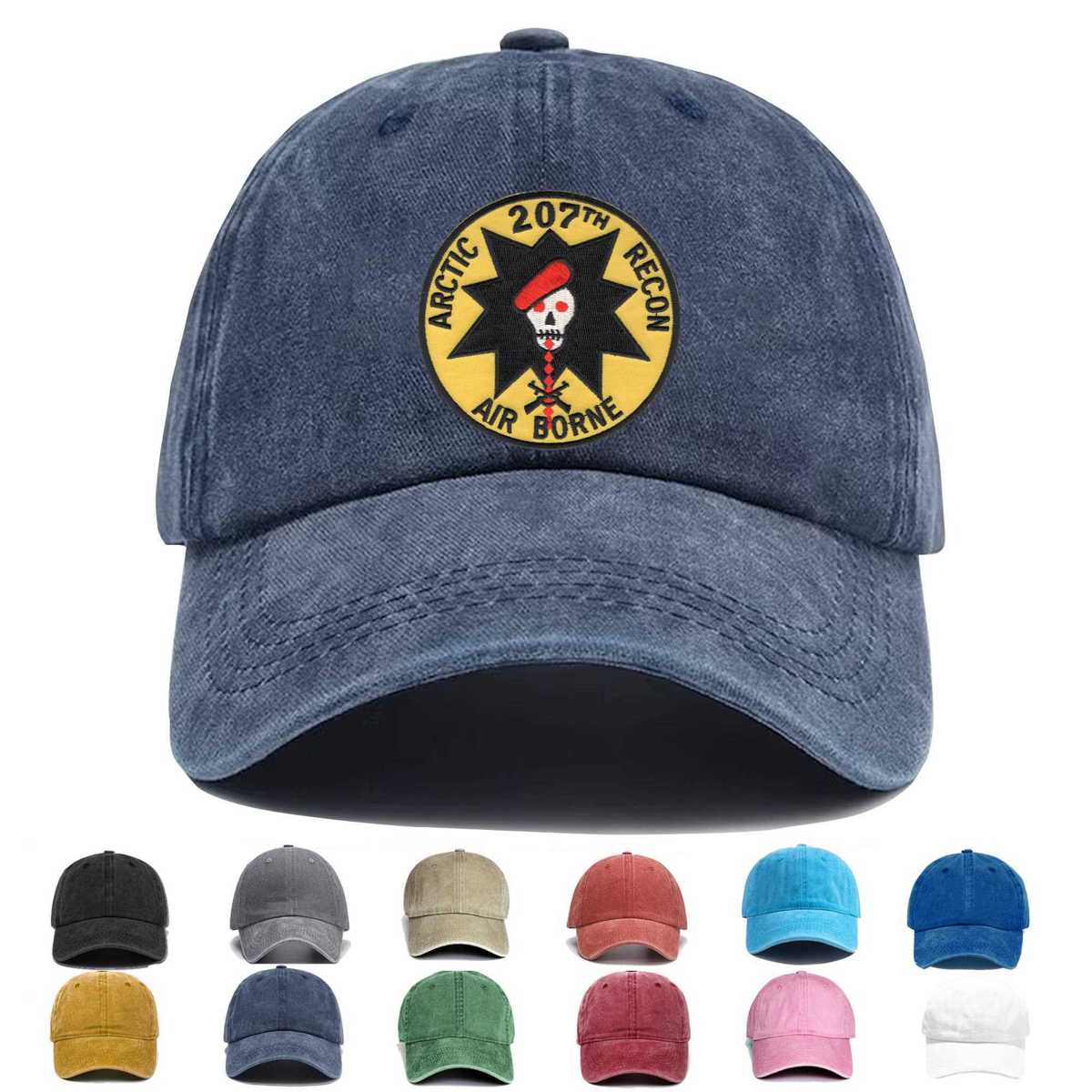 207th Airborne Infantry Group B Version Embroidered Hat - Custom Hat