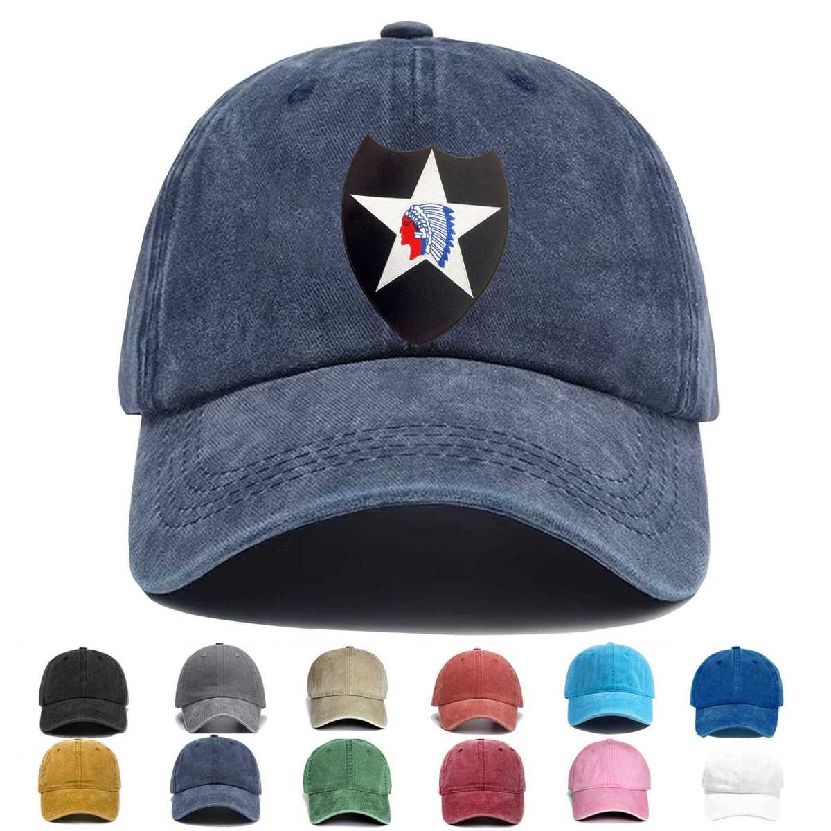 2nd Infantry Division Large Back Embroidered Hat - Custom Hat