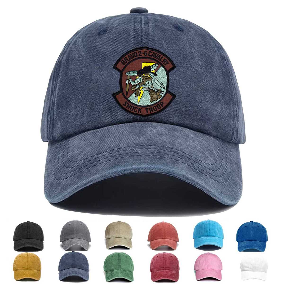 2nd Squadron 6th Aviation Air Cavalry Regiment Bravo Troop Od Embroidered Hat - Custom Hat
