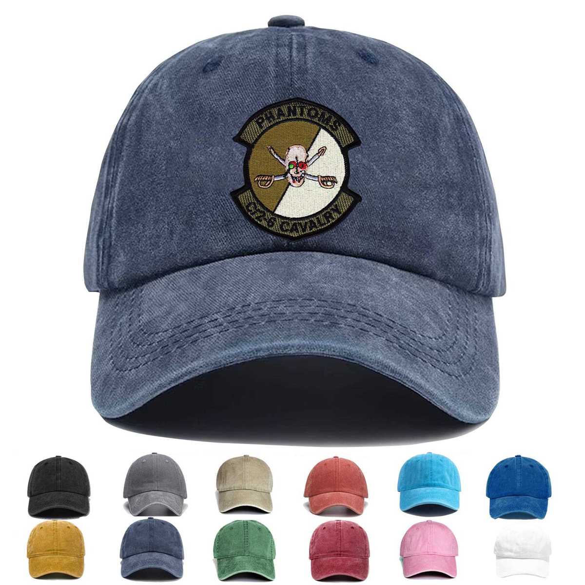 2nd Squadron 6th Aviation Attack Air Cavalry Regiment Company C Skull Od Embroidered Hat - Custom Hat