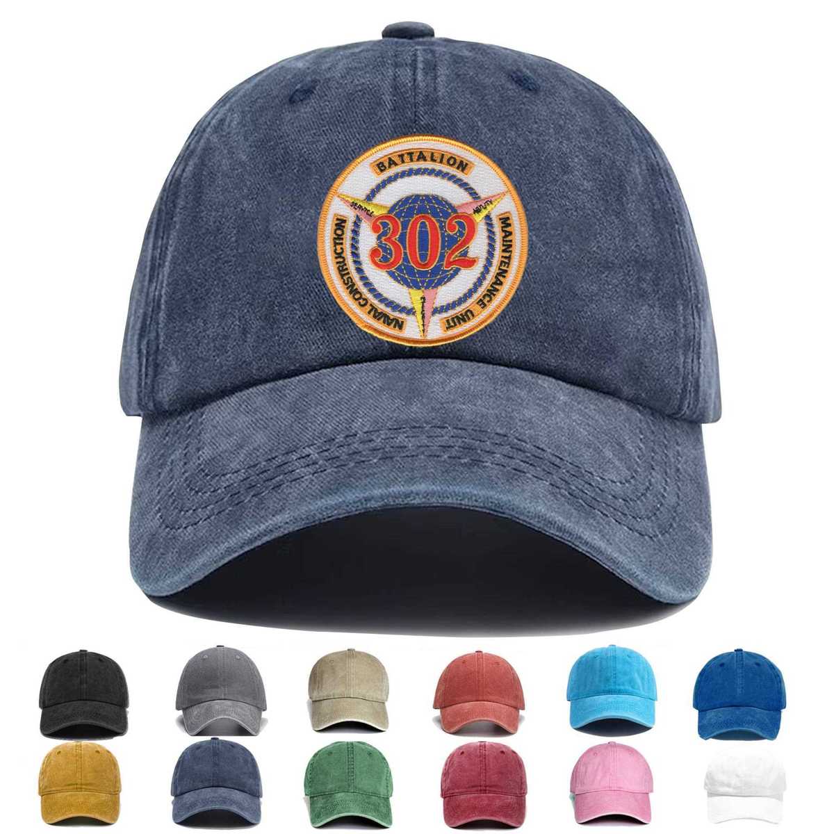 302nd Naval Construction Battalion Maintenance Unit Embroidered Hat - Custom Hat