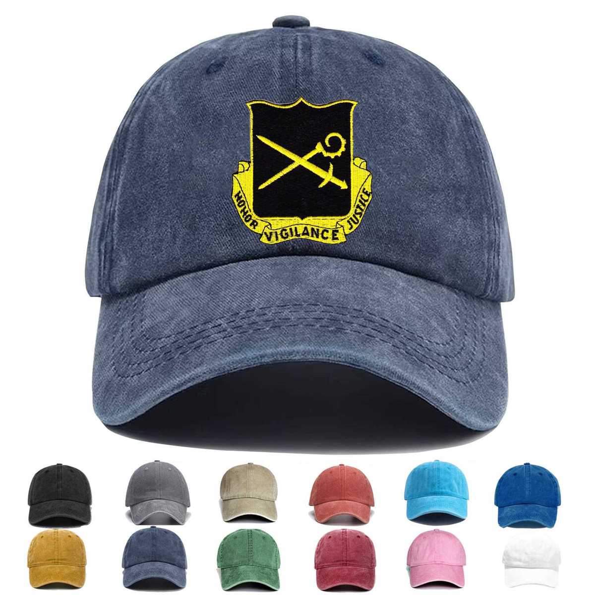 385th Military Police Battalion Black Version Embroidered Hat - Custom Hat