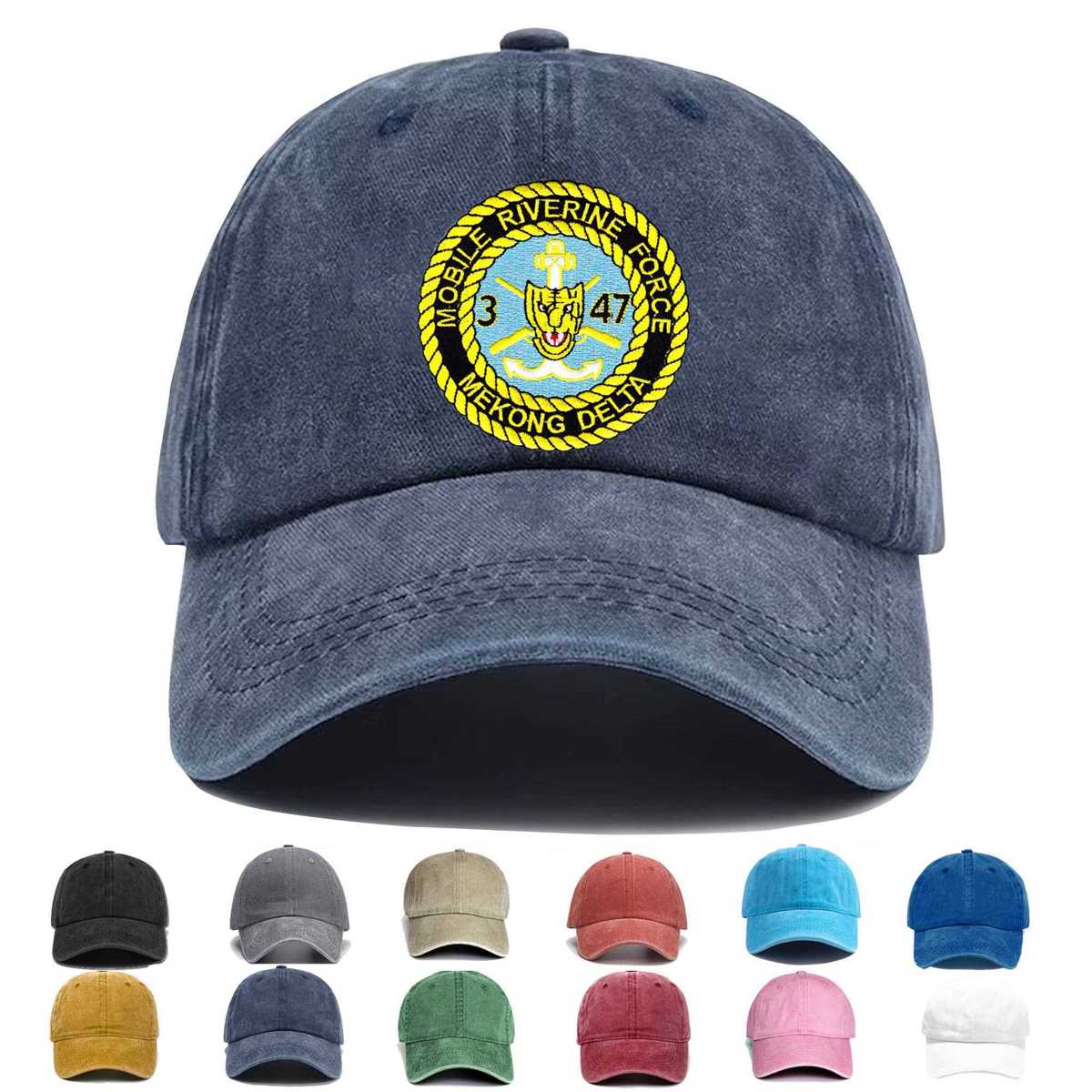 3rd Battalion 47th Infantry Regiment Mobile Riverine Force Embroidered Hat - Custom Hat