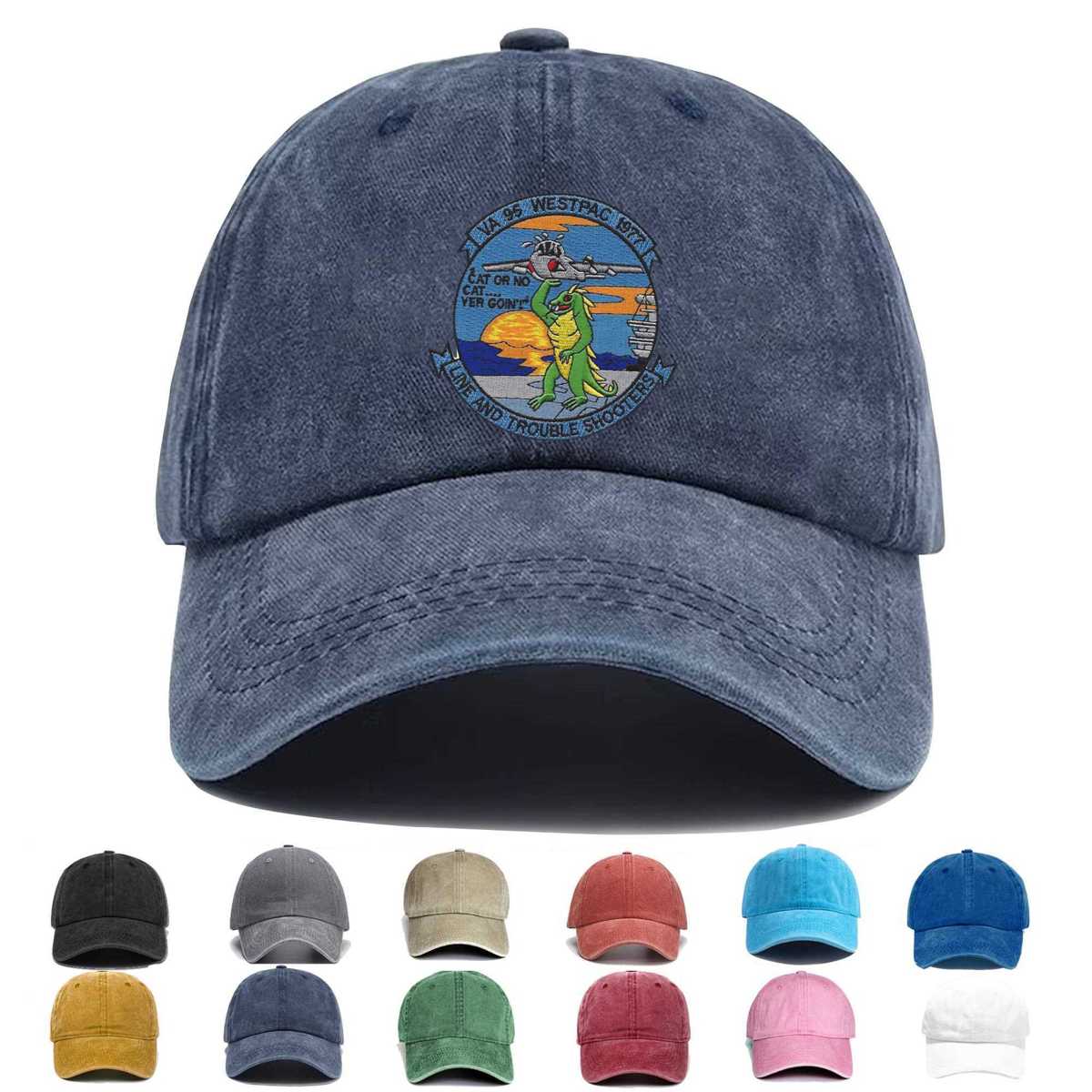 4 Hat_va 95e Attack Squadron Ninety Five Westpac 1977 Embroidered Hat - Custom Hat