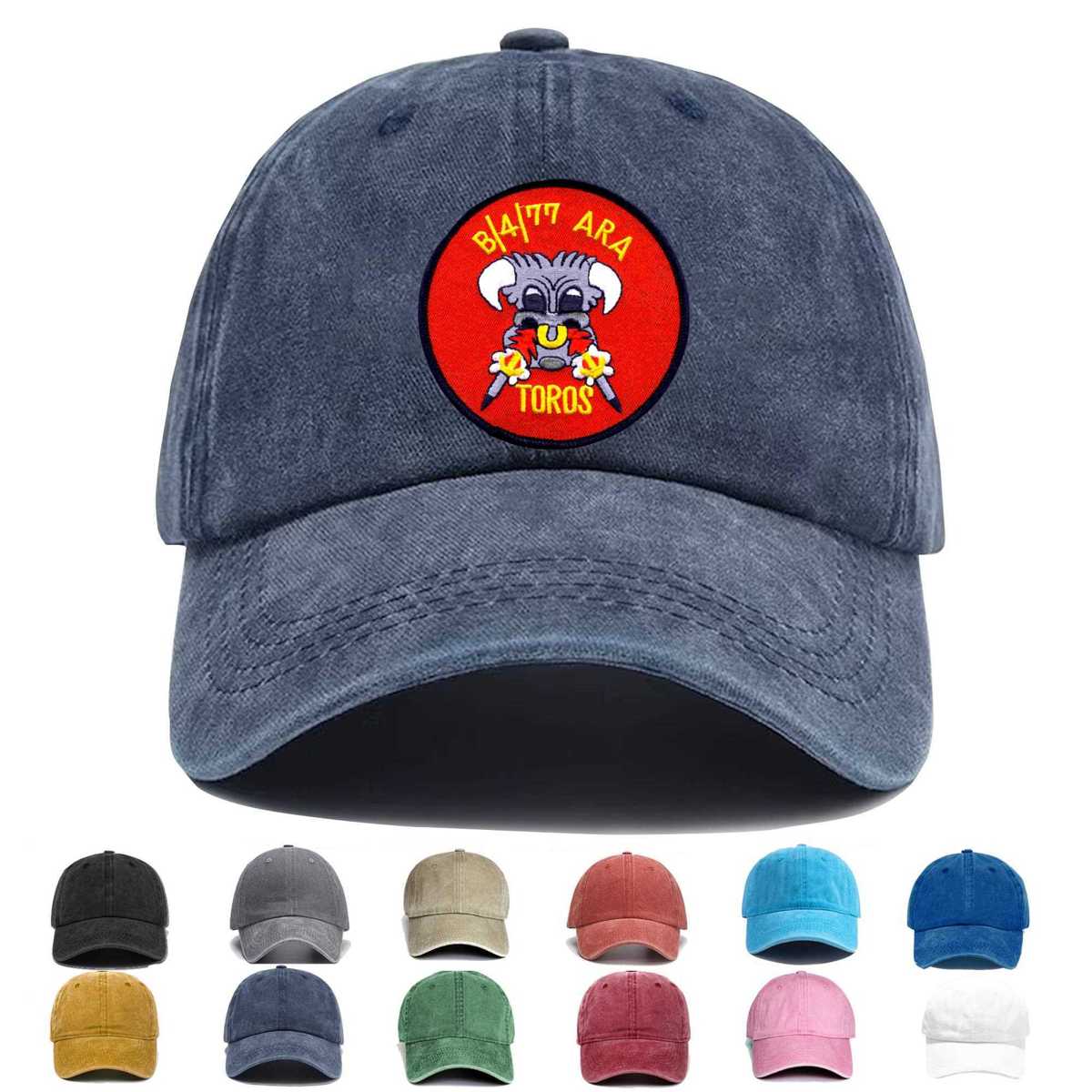 4th Battalion 77th Artillery B Battery Aerial Rocket Artillery Embroidered Hat - Custom Hat