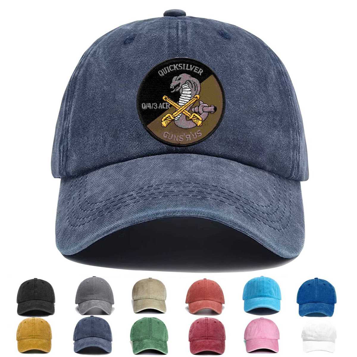 4th Sqaudron 3rd Aviation Cavalry Regiment Q Troop Od Embroidered Hat - Custom Hat