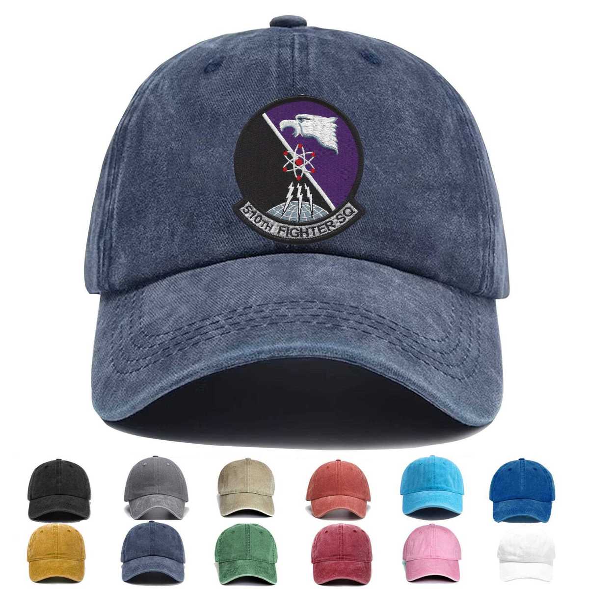 510th Fighter Squadron Emblem Embroidered Hat - Custom Hat
