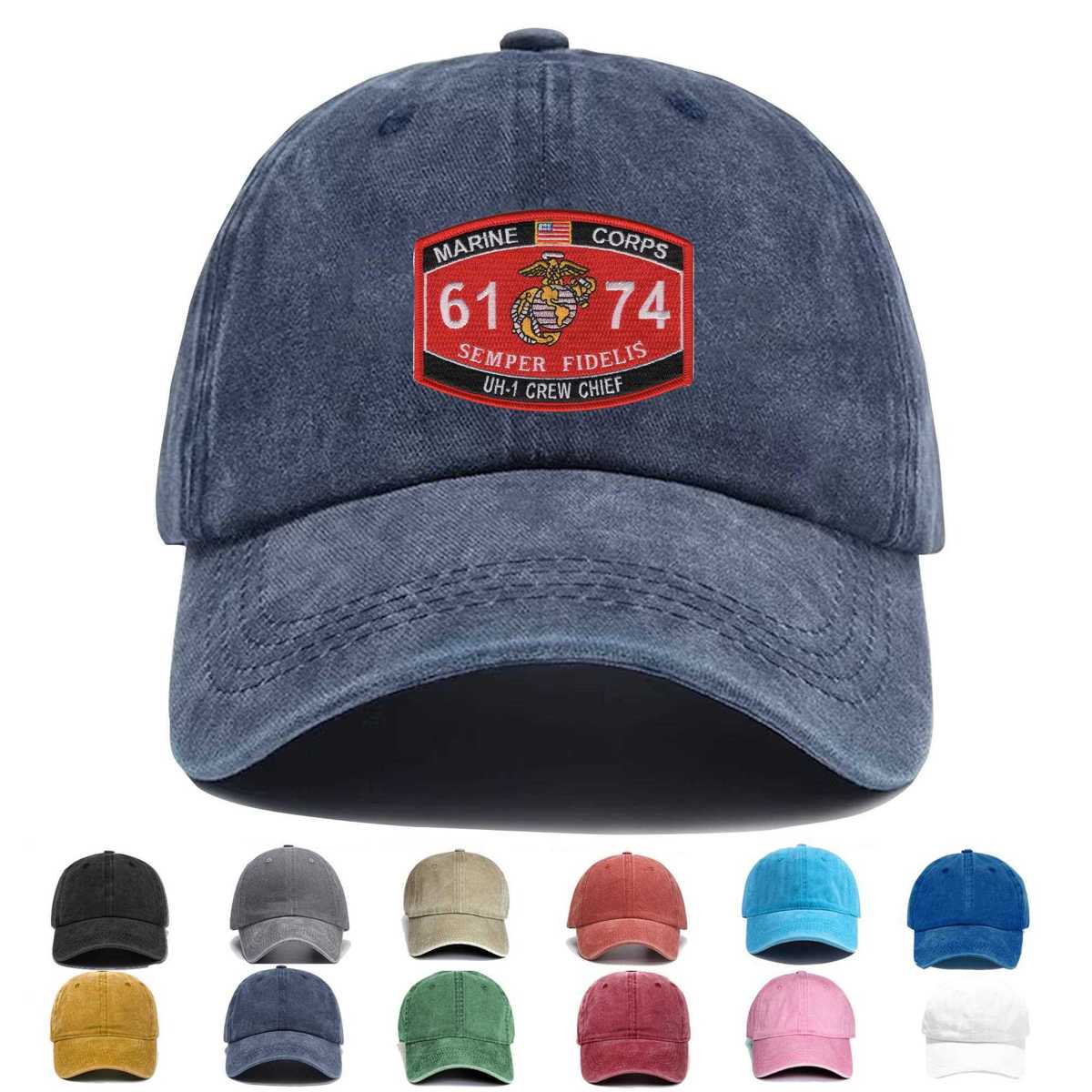 6174 Uh 1 Crew Chief Mos Embroidered Hat - Custom Hat
