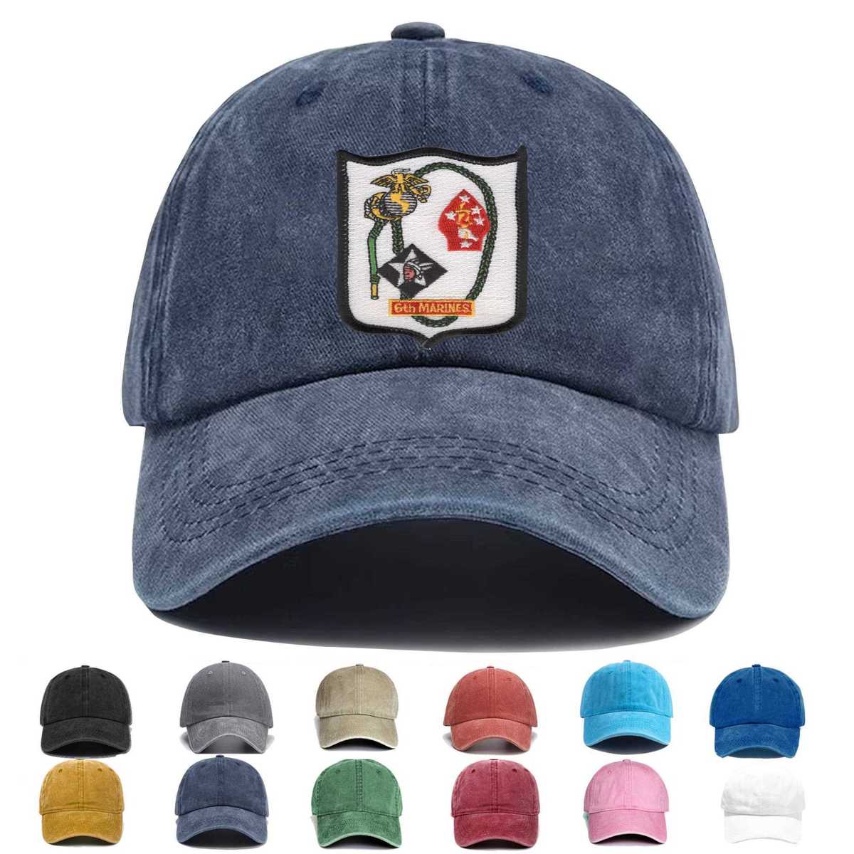 6th Marine Regiment Us Marine Corps Embroidered Hat - Custom Hat