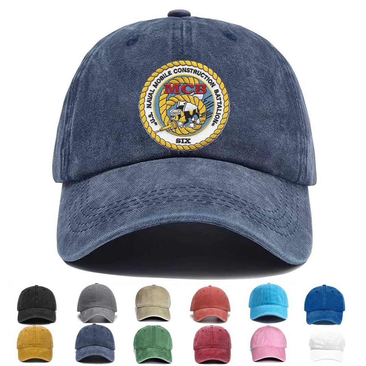6th Mobile Construction Battalion Embroidered Hat - Custom Hat