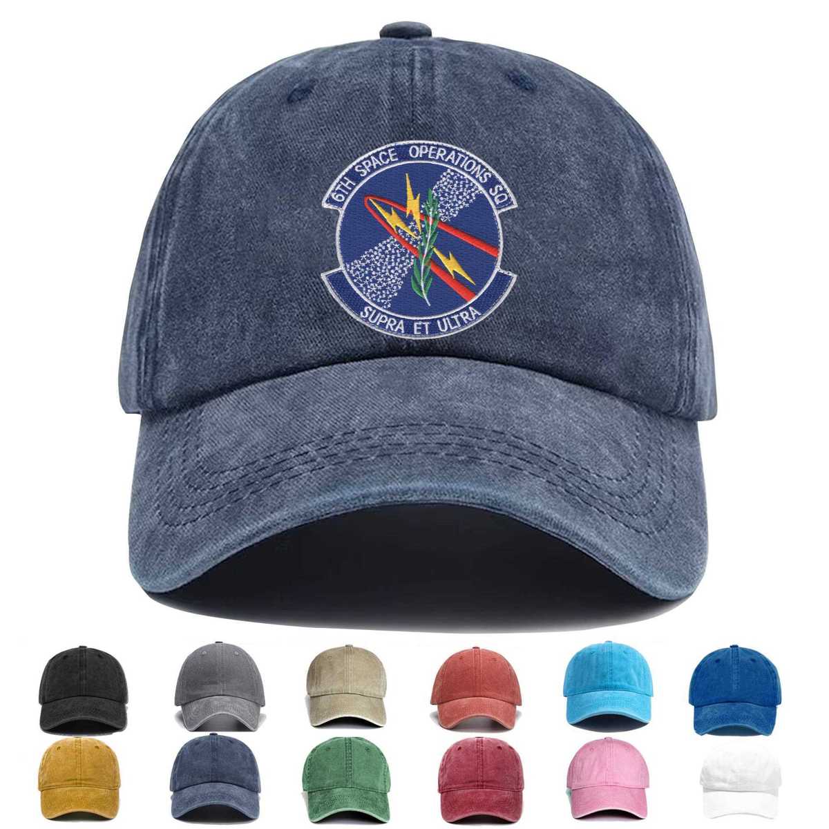 6th Space Operations Squadron Hook And Loop Embroidered Hat - Custom Hat
