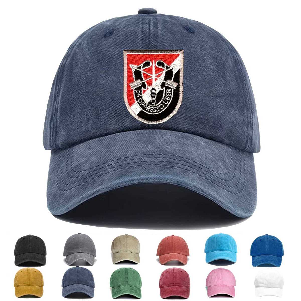 6th Special Forces Group Flash With Crest Embroidered Hat - Custom Hat