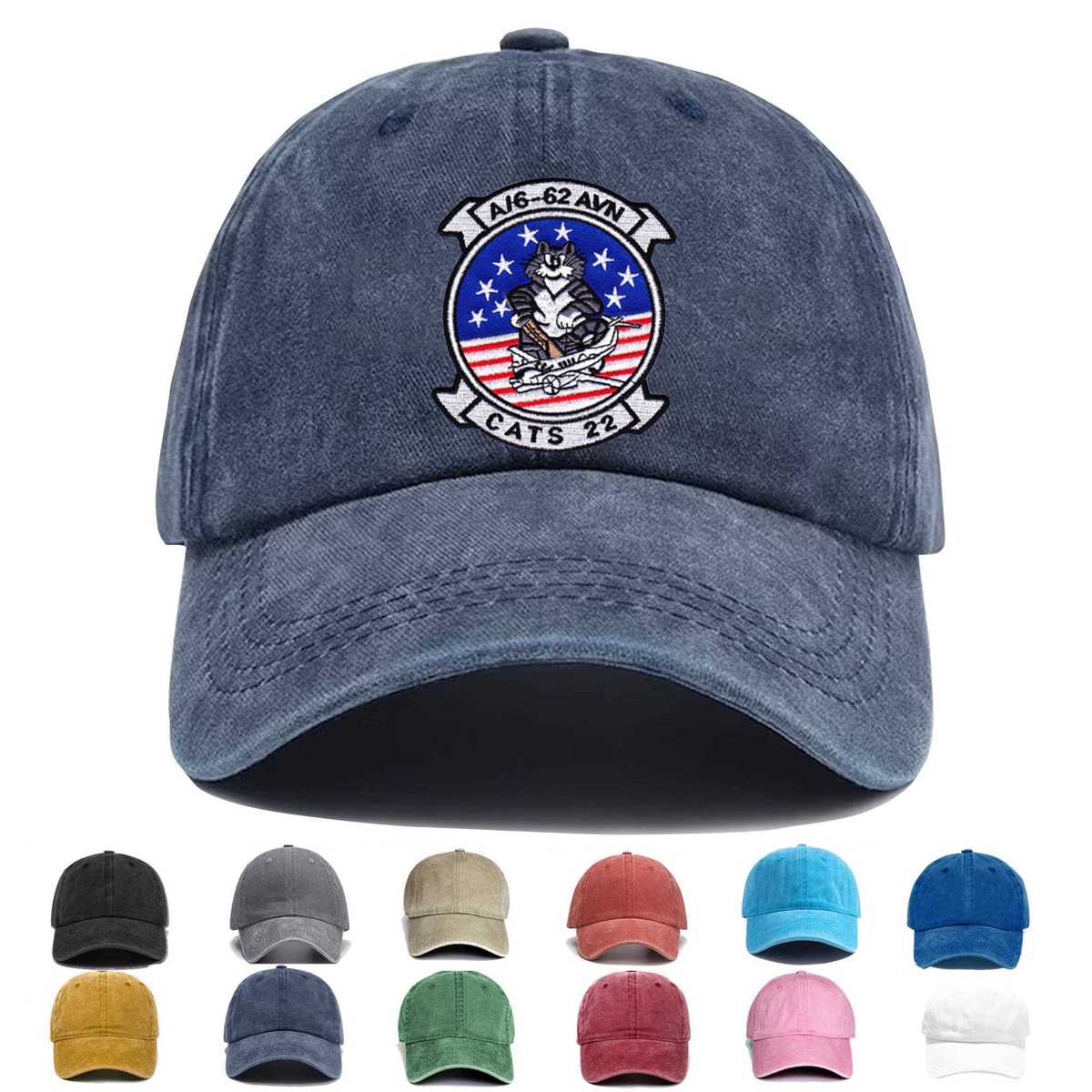 6th Squadron 62nd Aviation Regiment A Company Cats 22 Embroidered Hat - Custom Hat
