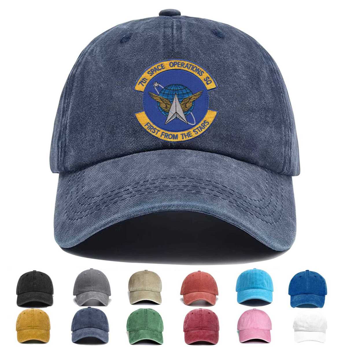 7th Space Operations Squadron Hook And Loop Embroidered Hat - Custom Hat