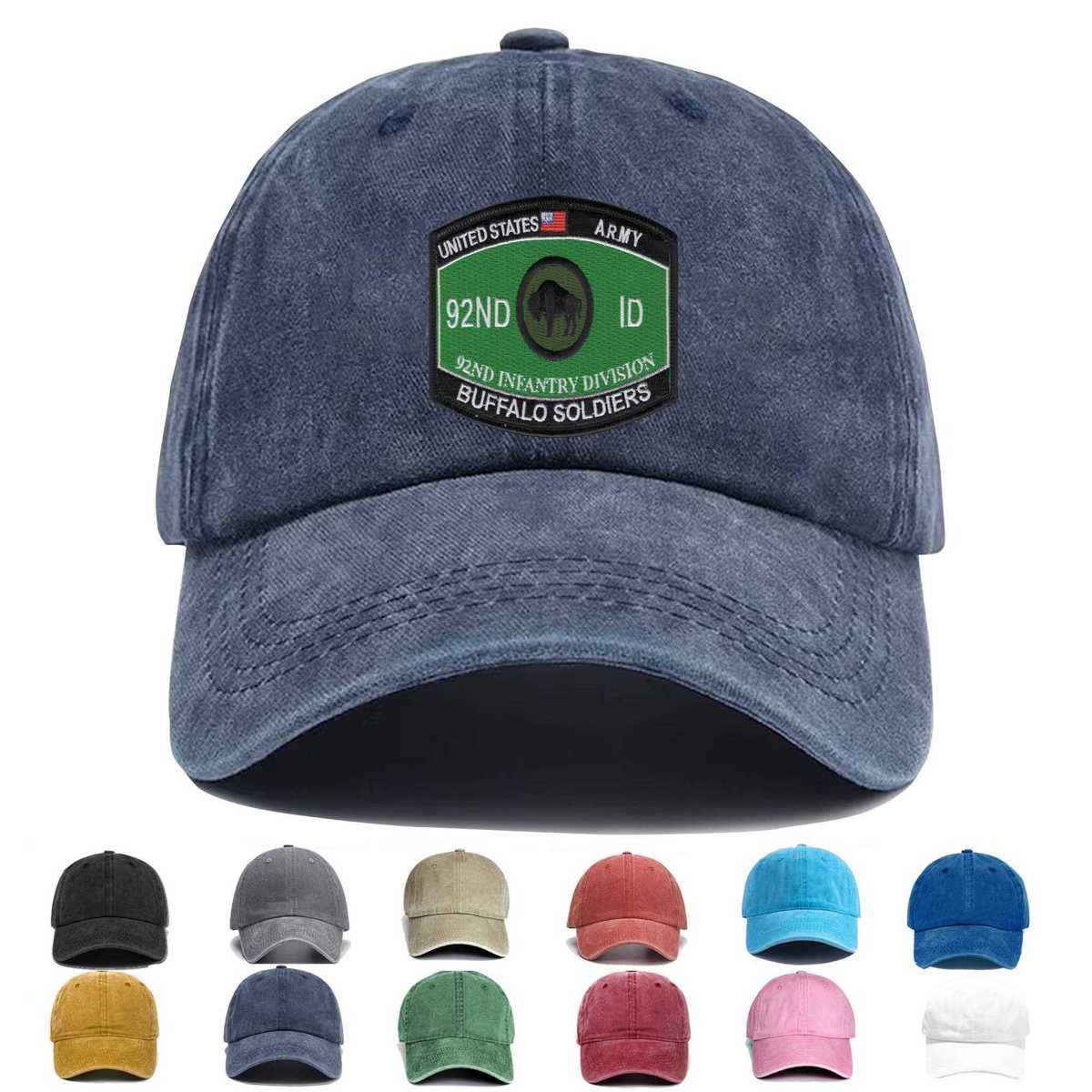 92nd Infantry Division Hat Embroidered Hat - Custom Hat