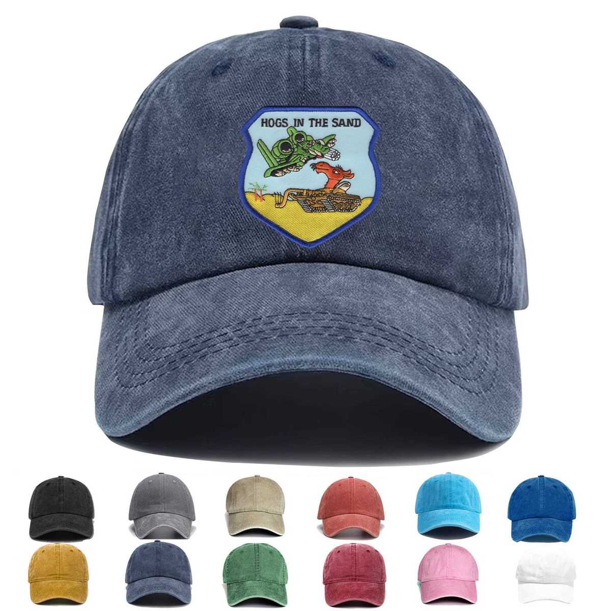 A 10 Hog In The Sand Embroidered Hat - Custom Hat