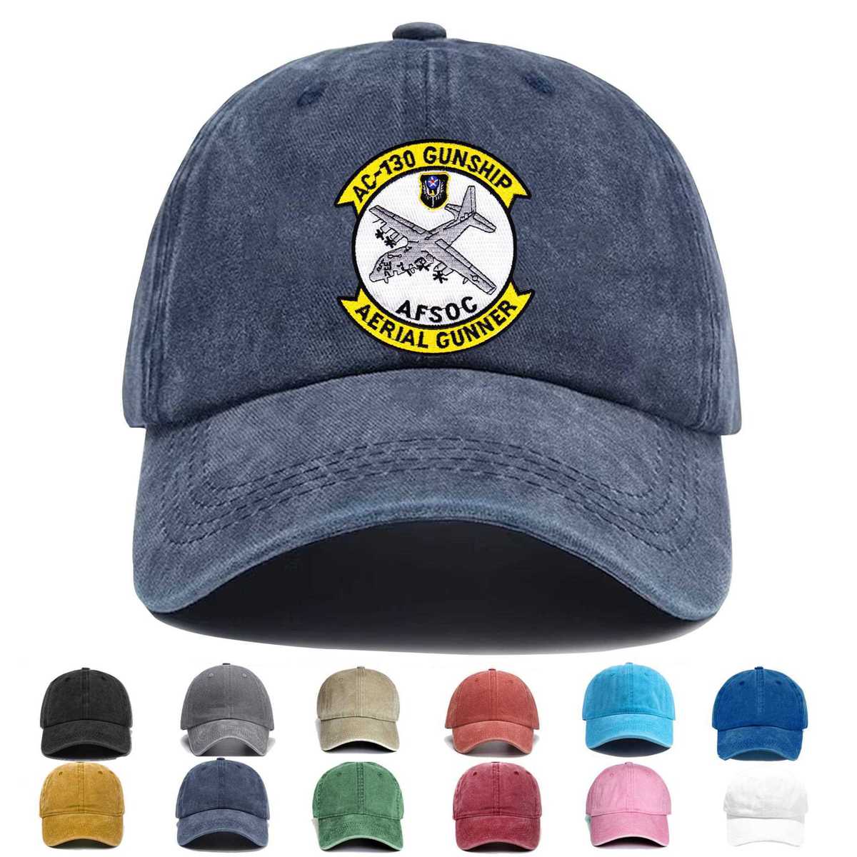 Ac 130 Gunship Aerial Gunner Afsoc Embroidered Hat - Custom Hat