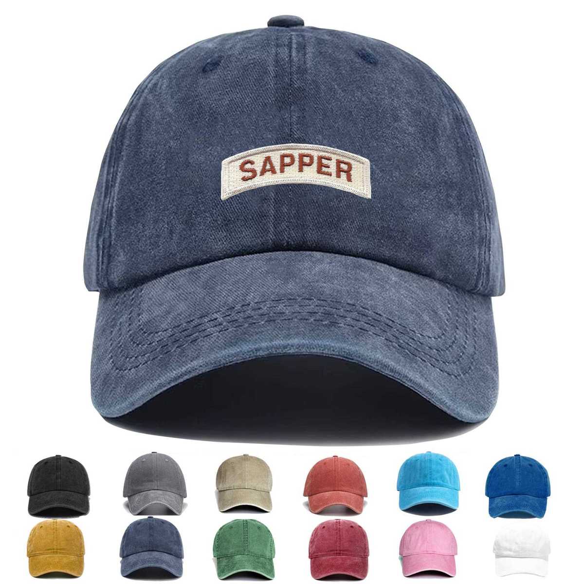 Army Engineers Sapper Rocker Desert Embroidered Hat - Custom Hat