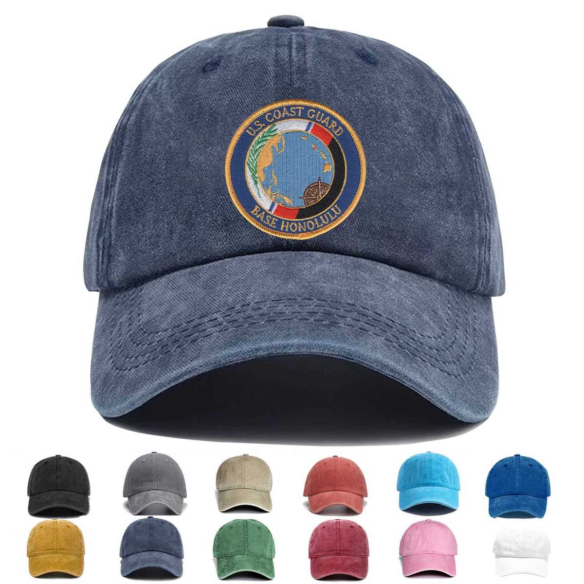 Base Honolulu Us Coast Guard Embroidered Hat - Custom Hat