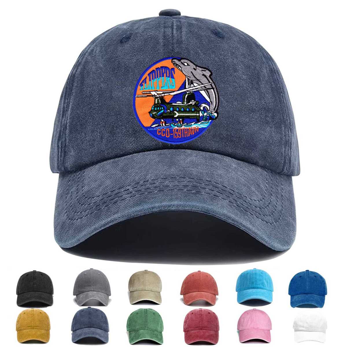 C Company 159th Aviation Regiment Ch 47 Flippers Embroidered Hat - Custom Hat