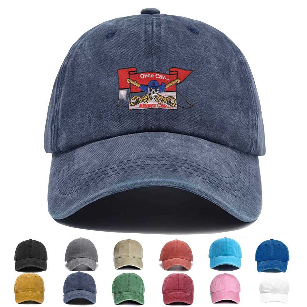 Cavalry Guide On Once Cavalways Cav Flag Embroidered Hat - Custom Hat