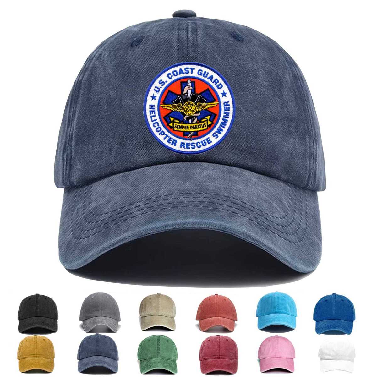 Cg Helicopter Rescue Swimmer Embroidered Hat - Custom Hat