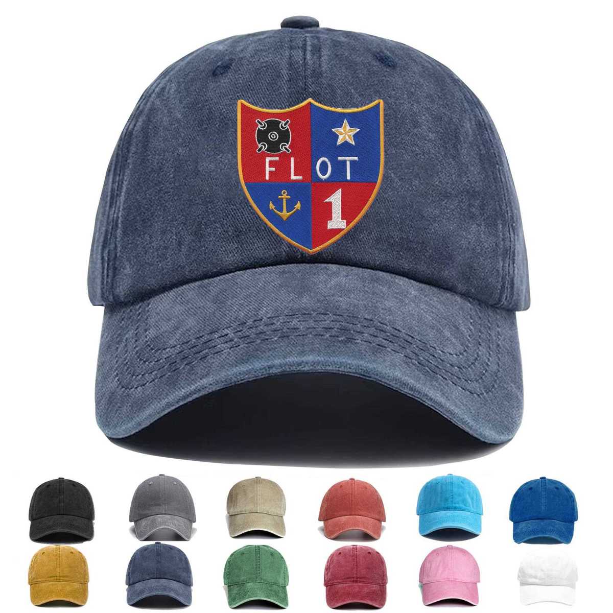 Flot 1 Mine Flotilla 1 Embroidered Hat - Custom Hat