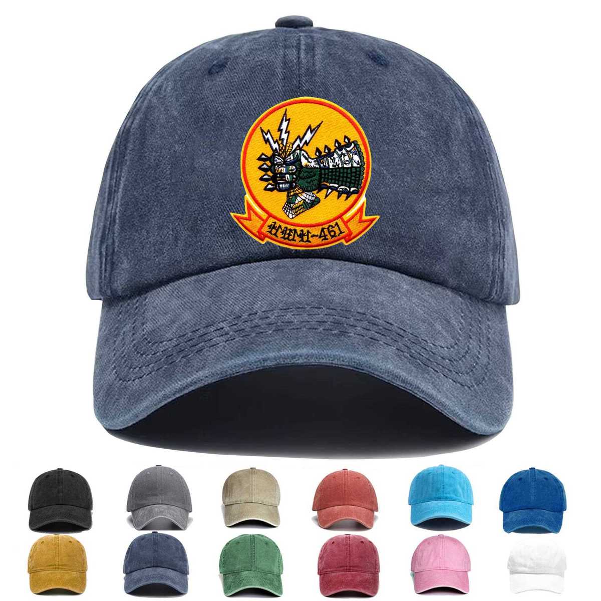 Hmh 461 Heavy Hauler Helicopter Squadron Large Embroidered Hat - Custom Hat
