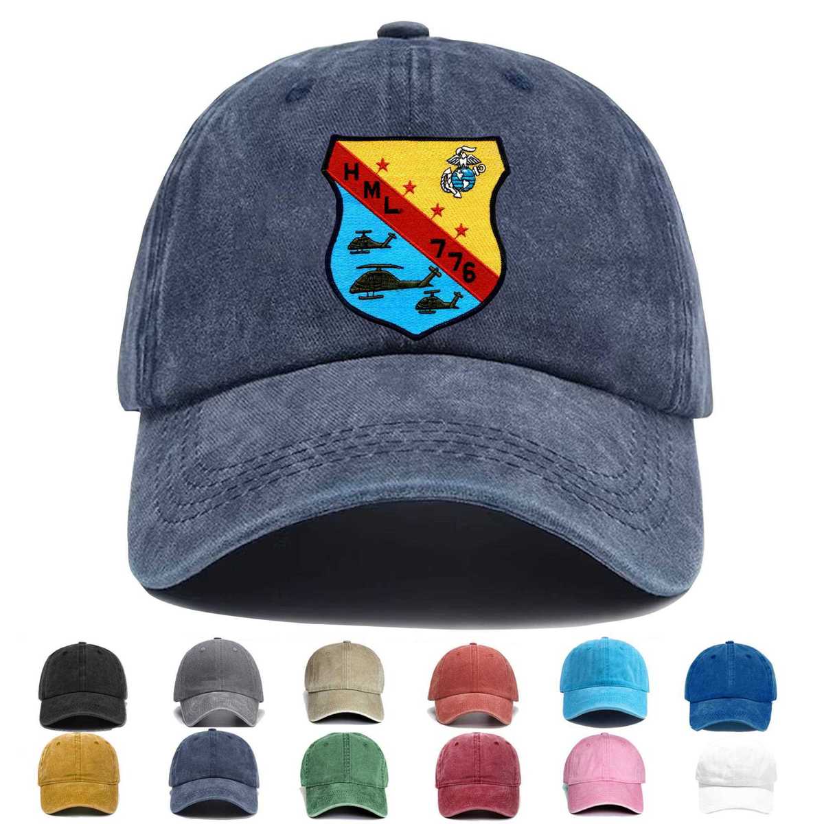 Hml 776 Light Helicoper Squadron Embroidered Hat - Custom Hat