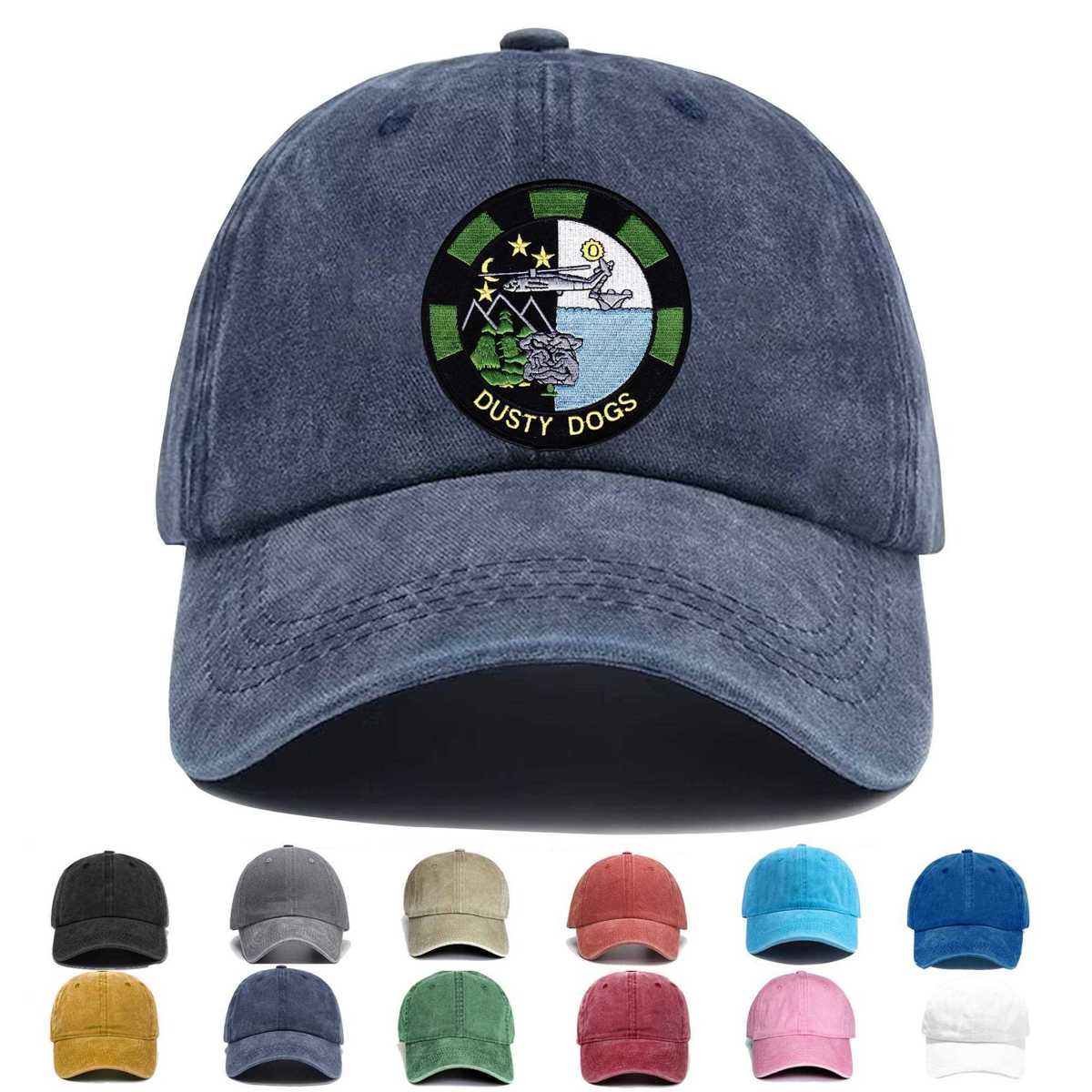 Hs 7 Dusty Dogs Version A Embroidered Hat - Custom Hat