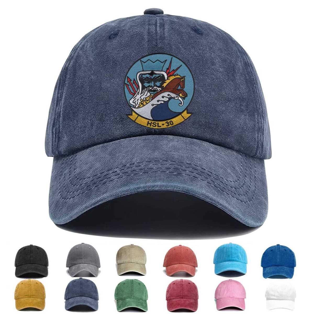 Hsl 30 Helicopter Anti Submarine Squadron Light Embroidered Hat - Custom Hat