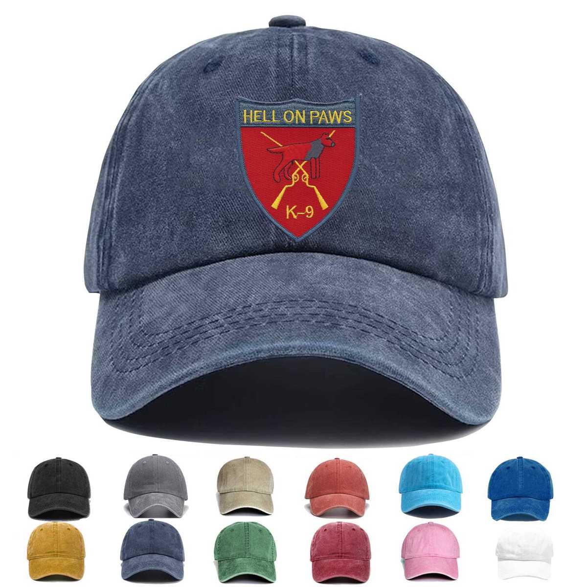 K 9 Hell On Paws Vietnam Embroidered Hat - Custom Hat