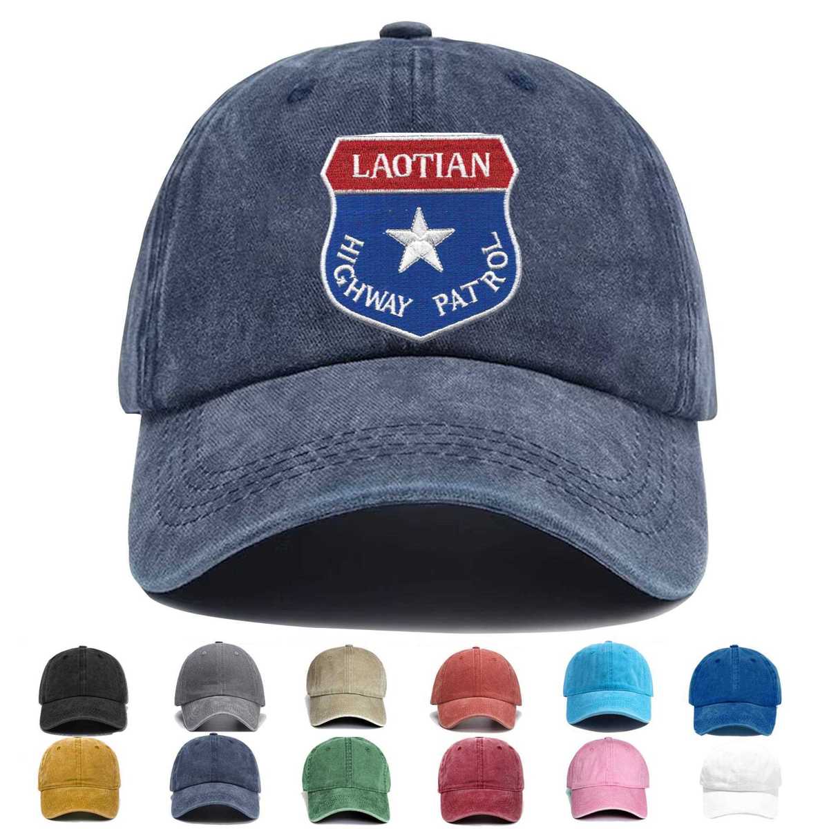 Laotian Highway Patrol Version B Embroidered Hat - Custom Hat