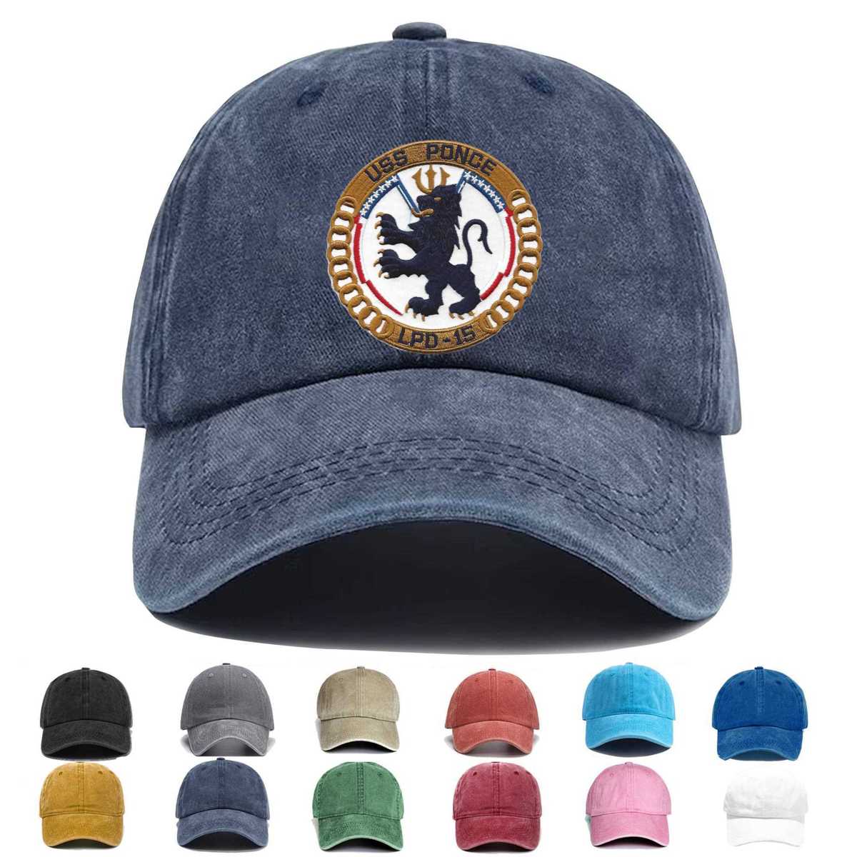 Lpd 15 Uss Ponce Embroidered Hat - Custom Hat