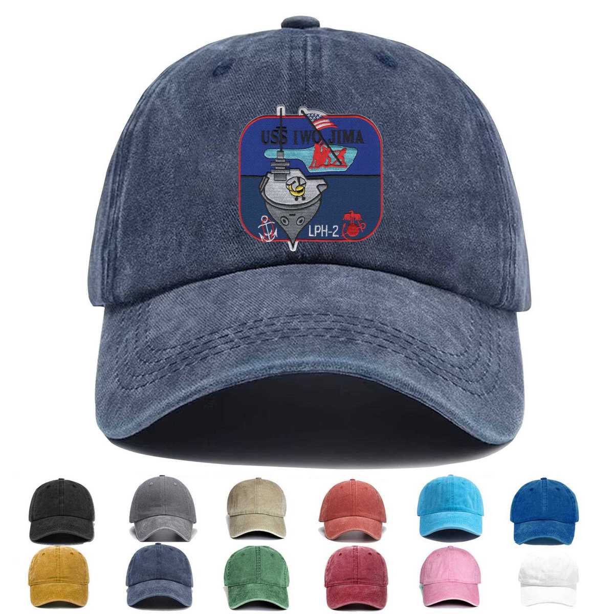 Lph 2 Uss Iwo Jima Embroidered Hat - Custom Hat