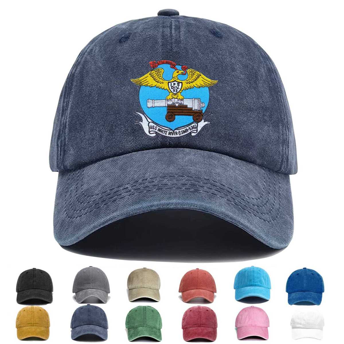 Lsmr 536 Uss White River Landing Ship Medium Rocket Embroidered Hat - Custom Hat